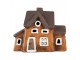 Oranžový keramický svícen na čajovou svíčku domek Village - 20*11*16 cm Clayre & Eef