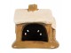 Hnědý keramický svícen na čajovou svíčku domek Village - 9*7*9 cm Clayre & Eef