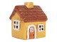 Žlutý keramický svícen na čajovou svíčku domek Village - 8*7*10 cm Clayre & Eef