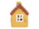 Žlutý keramický svícen na čajovou svíčku domek Village - 8*7*10 cm Clayre & Eef