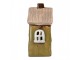 Zelený keramický svícen na čajovou svíčku domek Village - 9*7*16 cm Clayre & Eef