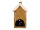 Hnědý keramický svícen na čajovou svíčku domek Village - 12*8*20 cm Clayre & Eef