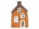 Oranžový keramický svícen na čajovou svíčku domek Village - 9*7*12 cm Clayre & Eef