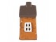 Oranžový keramický svícen na čajovou svíčku domek Village - 9*7*12 cm Clayre & Eef