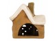 Hnědý keramický svícen na čajovou svíčku domek Village - 13*7*13 cm Clayre & Eef