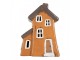 Oranžový keramický svícen na čajovou svíčku domek Village - 16*11*20 cm Clayre & Eef