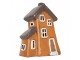 Oranžový keramický svícen na čajovou svíčku domek Village - 16*11*20 cm Clayre & Eef
