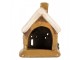 Hnědý keramický svícen na čajovou svíčku domek Village - 9*7*11 cm Clayre & Eef