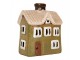 Zelený keramický svícen na čajovou svíčku domek Village - 11*7*13 cm Clayre & Eef