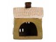 Zelený keramický svícen na čajovou svíčku domek Village - 11*7*13 cm Clayre & Eef