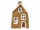 Hnědý keramický svícen na čajovou svíčku domek Village - 12*8*17 cm Clayre & Eef