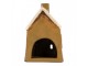 Hnědý keramický svícen na čajovou svíčku domek Village - 12*8*17 cm Clayre & Eef