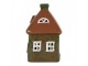 Zelený keramický svícen na čajovou svíčku domek Village - 12*9*14 cm Clayre & Eef