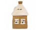 Hnědý keramický svícen na čajovou svíčku domek Village - 12*9*14 cm Clayre & Eef