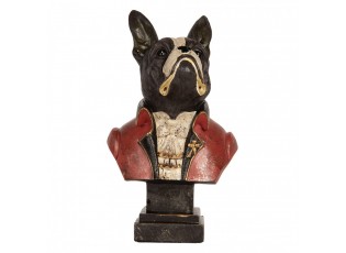 Decorative Figurine Dog 15x12x26 Cm Black Plastic - 15.0 cm