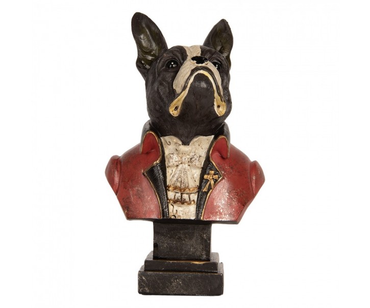 Decorative Figurine Dog 15x12x26 Cm Black Plastic - 15.0 cm Clayre & Eef