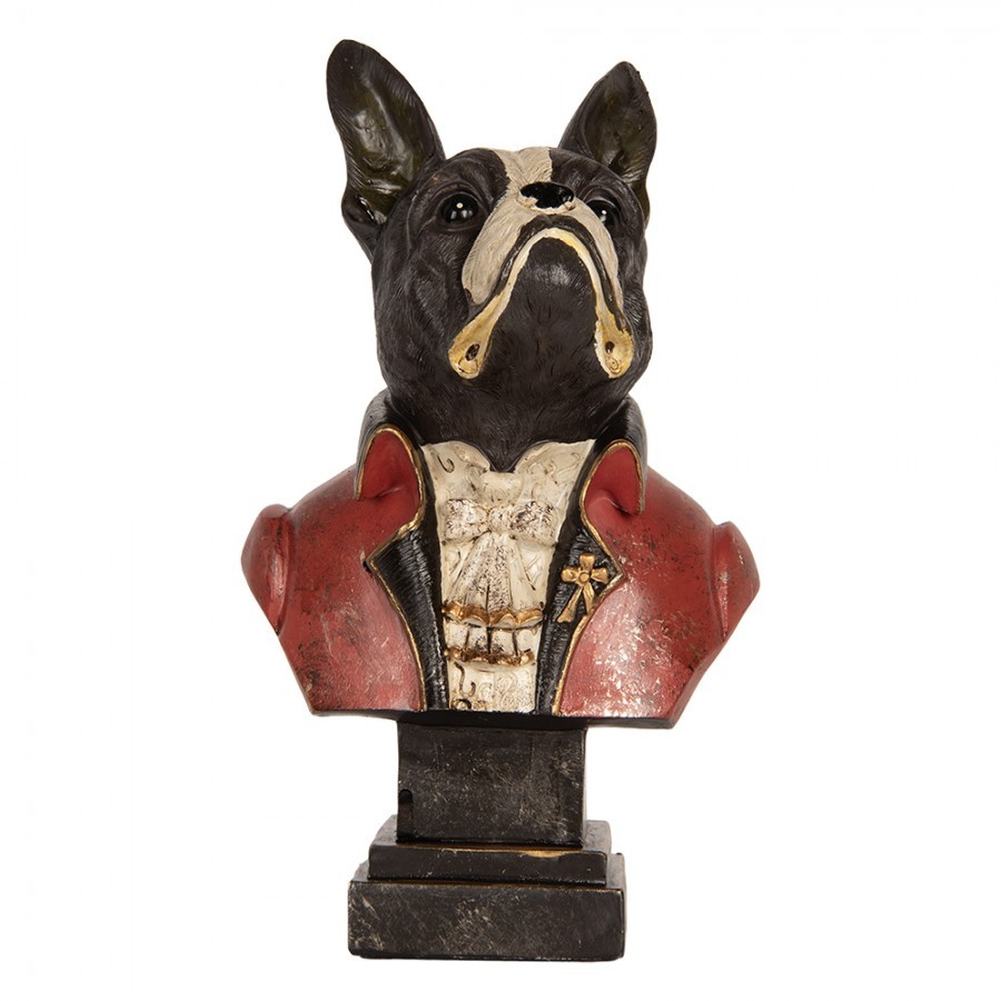 Decorative Figurine Dog 15x12x26 Cm Black Plastic - 15.0 cm