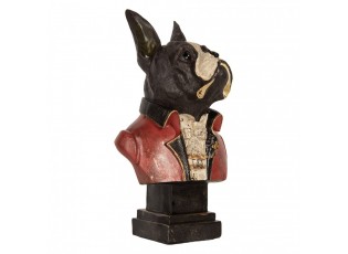 Decorative Figurine Dog 15x12x26 Cm Black Plastic - 15.0 cm