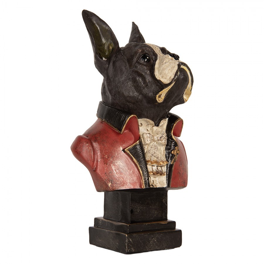 Decorative Figurine Dog 15x12x26 Cm Black Plastic - 15.0 cm