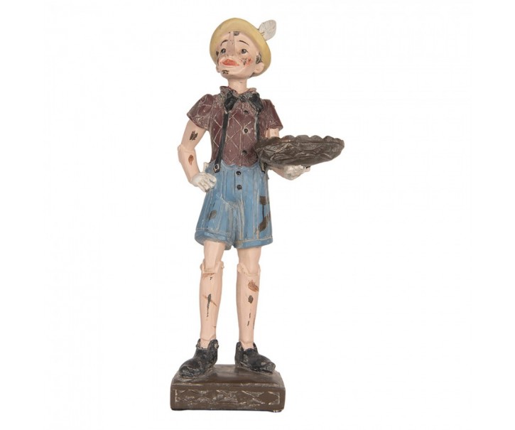 Béžová dekorace figurka Pinocchio - 14*10*31 cm Clayre & Eef