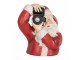 Christmas Decoration Figurine Santa Claus 21x17x22 Cm Red Plastic Camera - 21.0 cm Clayre & Eef