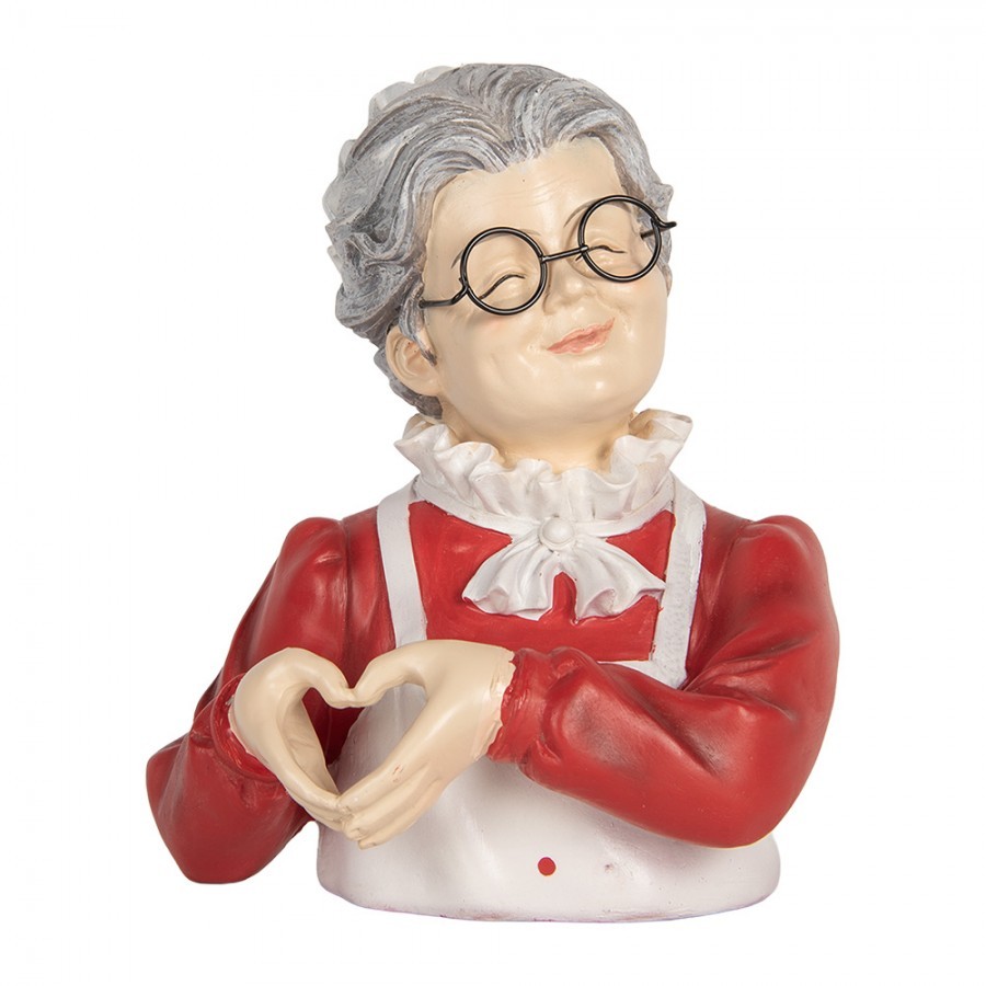 Christmas Decoration Figurine 19x18x23 Cm Beige Plastic - 19.0 cm