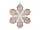 Závěsná dekorace perníková vločka Frosted Ginger - 9*1*10 cm Clayre & Eef