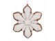 Závěsná dekorace perníková vločka Frosted Ginger - 9*1*10 cm Clayre & Eef