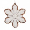 Závěsná dekorace perníková vločka Frosted Ginger - 9*1*10 cm