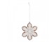 Závěsná dekorace perníková vločka Frosted Ginger - 9*1*10 cm Clayre & Eef