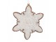 Závěsná dekorace perníková vločka Frosted Ginger - 9*1*10 cm Clayre & Eef