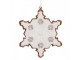 Závěsná dekorace perníková vločka Frosted Ginger - 9*1*10 cm Clayre & Eef