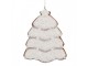 Závěsná dekorace zasněžený perníkový stromeček Frosted Ginger - 8*1*10 cm Clayre & Eef