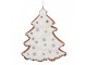Závěsná dekorace zasněžený perníkový stromeček Frosted Ginger - 9*1*10 cm Clayre & Eef