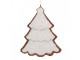 Závěsná dekorace zasněžený perníkový stromeček Frosted Ginger - 9*1*10 cm Clayre & Eef