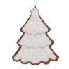 Závěsná dekorace zasněžený perníkový stromeček Frosted Ginger - 9*1*10 cm 