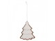 Závěsná dekorace zasněžený perníkový stromeček Frosted Ginger - 9*1*10 cm Clayre & Eef