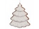 Závěsná dekorace zasněžený perníkový stromeček Frosted Ginger - 9*1*10 cm Clayre & Eef