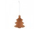 Závěsná dekorace zasněžený perníkový stromeček Frosted Ginger - 9*1*10 cm Clayre & Eef