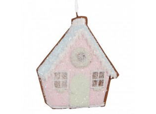 Závěsná dekorace perníková chaloupka Frosted Ginger - 9*1*10 cm