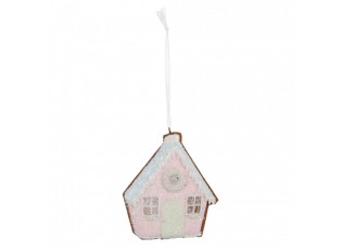 Závěsná dekorace perníková chaloupka Frosted Ginger - 9*1*10 cm