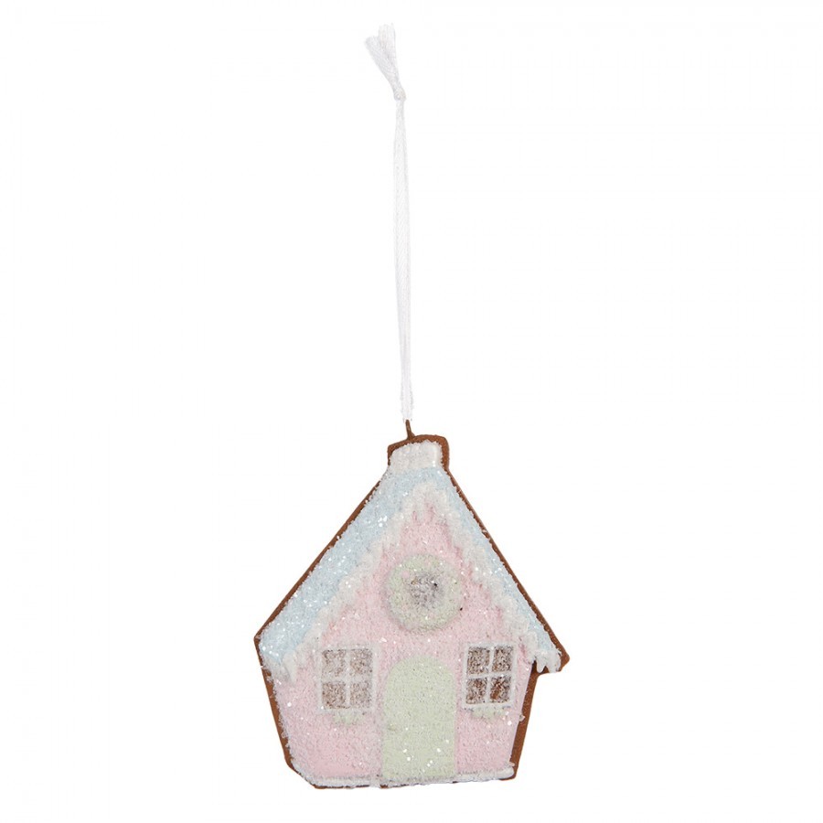 Závěsná dekorace perníková chaloupka Frosted Ginger - 9*1*10 cm