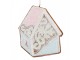 Závěsná dekorace modrá perníková chaloupka Frosted Ginger - 9*1*10 cm Clayre & Eef