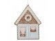 Závěsná dekorace modrá perníková chaloupka Frosted Ginger - 8*1*10 cm Clayre & Eef