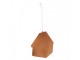 Závěsná dekorace zasněžená perníková chaloupka Frosted Ginger - 9*1*10 cm Clayre & Eef
