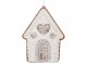 Závěsná dekorace zasněžená perníková chaloupka Frosted Ginger - 8*1*10 cm Clayre & Eef