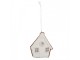Závěsná dekorace zasněžená perníková chaloupka Frosted Ginger - 9*1*10 cm Clayre & Eef