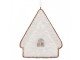 Závěsná dekorace zasněžená perníková chaloupka Frosted Ginger - 9*1*10 cm Clayre & Eef