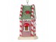 Růžová závěsná dekorace perníková chaloupka - 6*4*8 cm Clayre & Eef