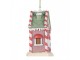 Růžová závěsná dekorace perníková chaloupka - 6*4*8 cm Clayre & Eef